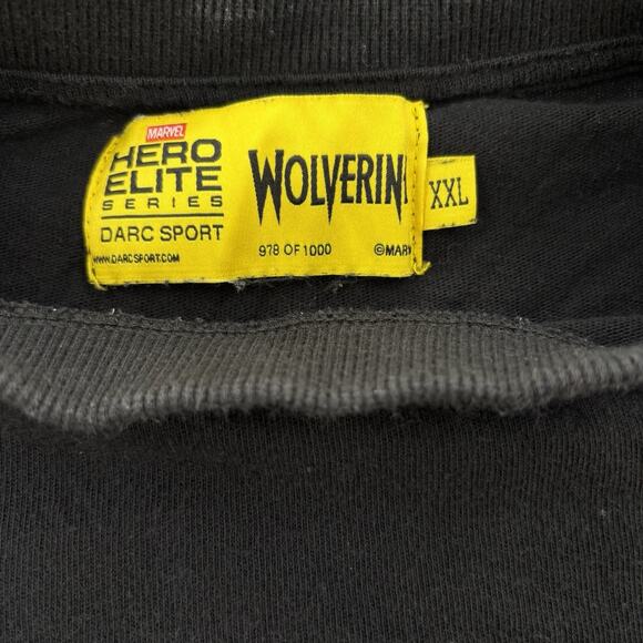 Darc Sport Marvel Wolverine Wolves Club Graphic T-Shirt Black Men's XXL - Picture 5 of 5